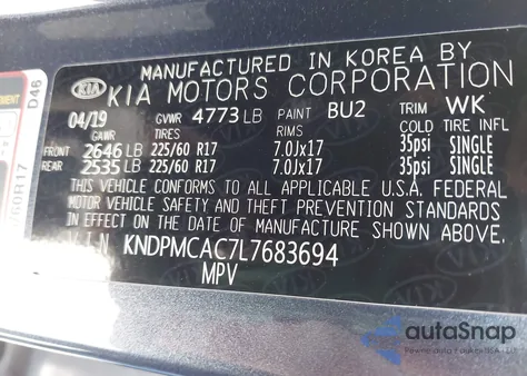 2020 Kia Sportage Lx from USA, damaged, VIN KNDPMCAC7L7683694